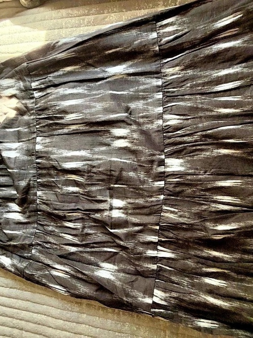 Talbots Abstract Maxi Skirt in Browm & White Size Medium
